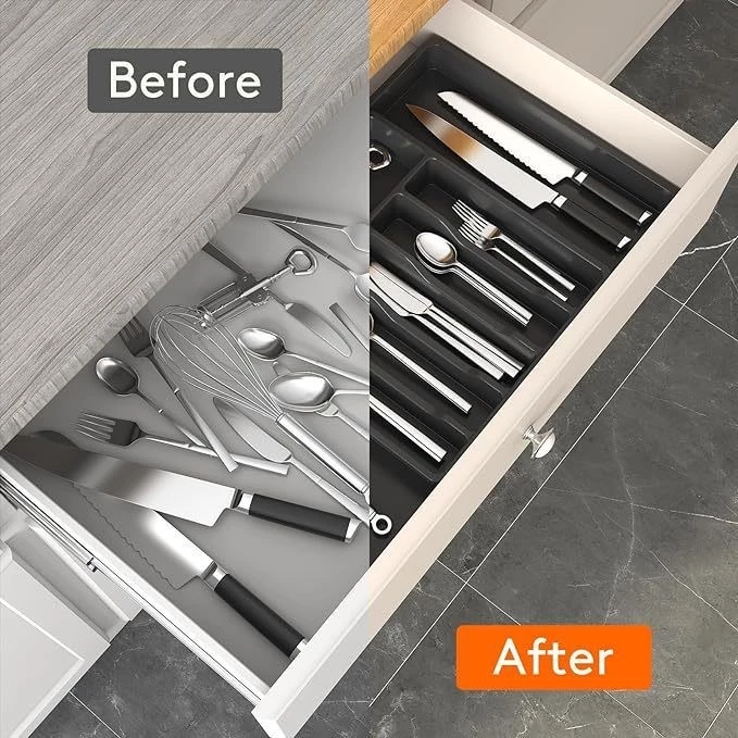 2pcs Expandable Cutlery Storage Tray - Image 2