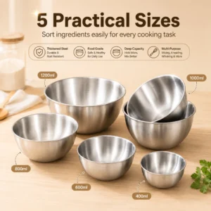 304 Stainless Steel Mixing Bowl Set
