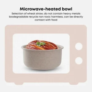 3pcs Set Wheat Straw Snack Bowls 