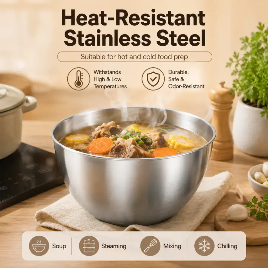 304 Stainless Steel Mixing Bowl Set - Image 4