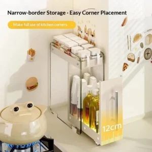 Transparent Pull Out Dustproof Kitchen Spice Rack