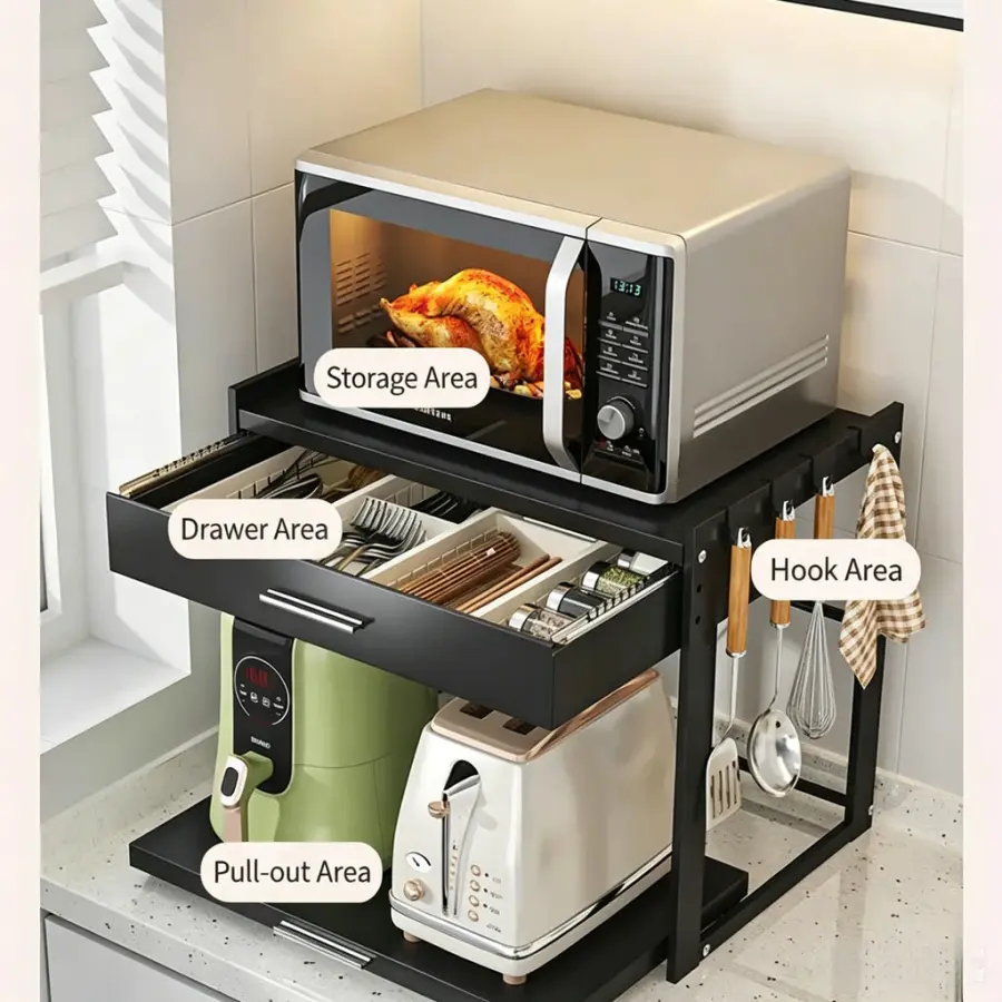 Drawer Type Kitchen Storage Rack Pull Out Shelf