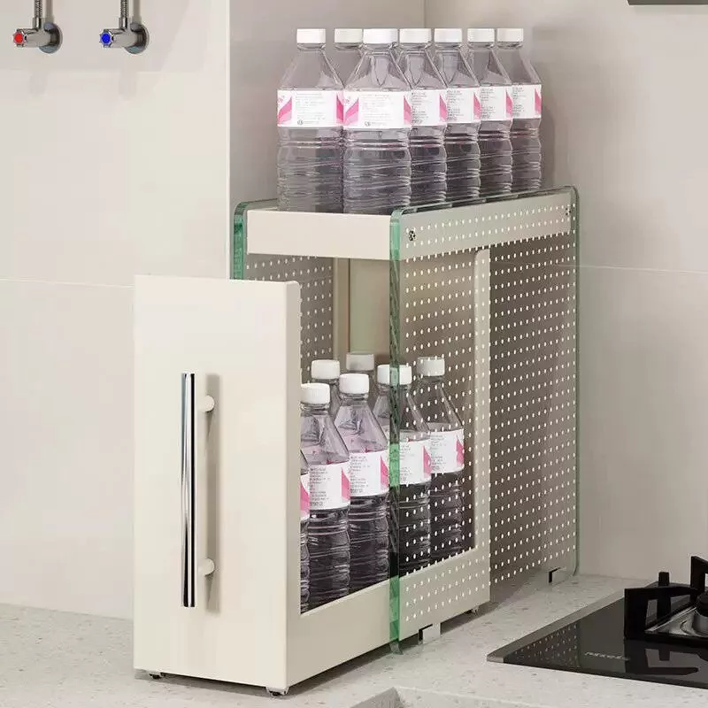 Transparent Pull Out Dustproof Kitchen Spice Rack - Image 4