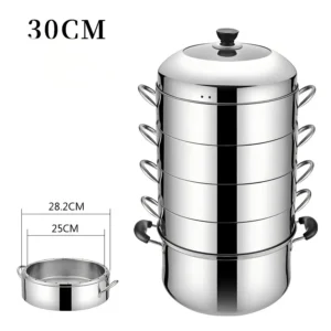 5 Tier Thick Solid Stainless Steel Steamer