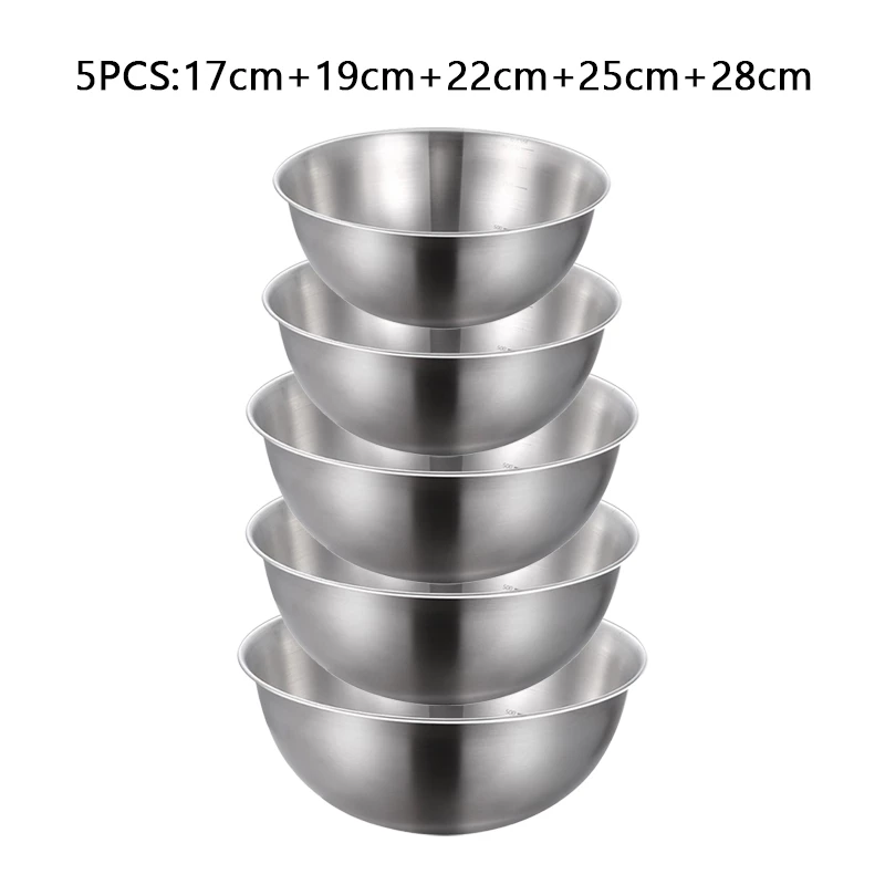304 Stainless Steel Mixing Bowl Set - Image 5
